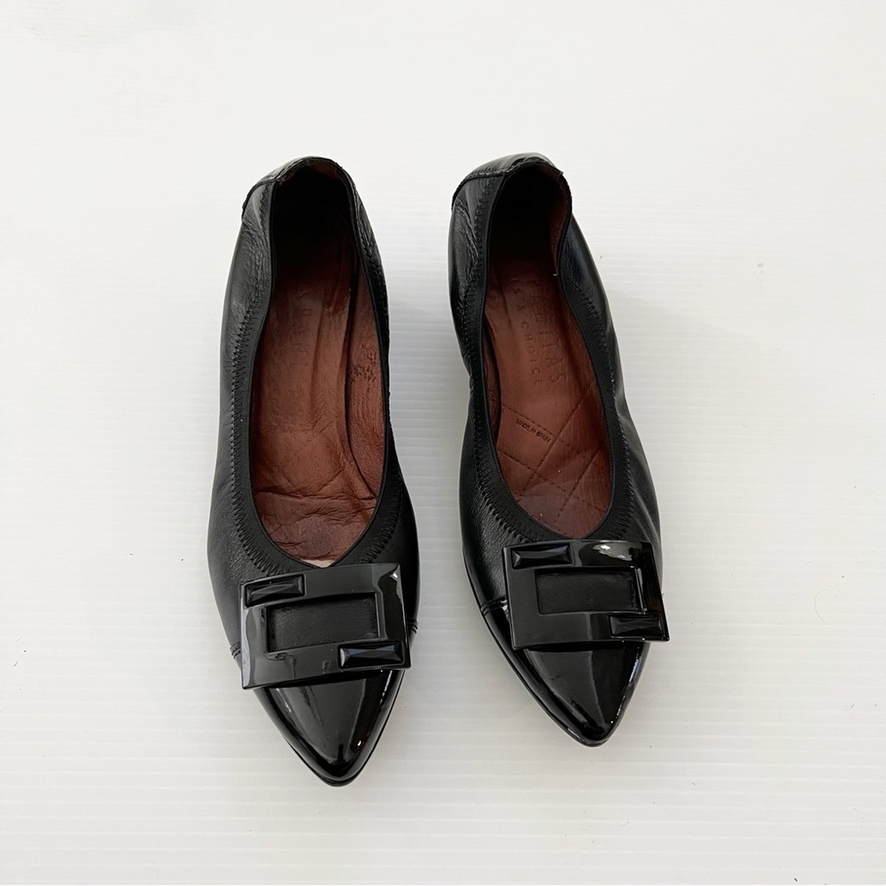 Hispanitas- Patent Leather Pointy Toe Omega Pumps